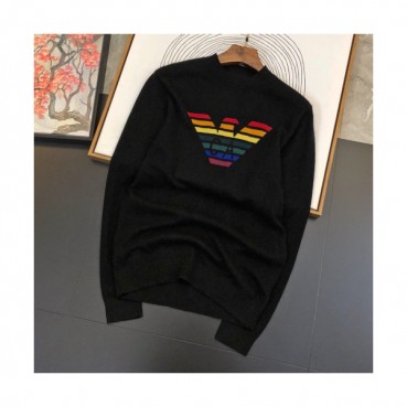 Armani 2019 Mens Crew-neck Wool Sweater 