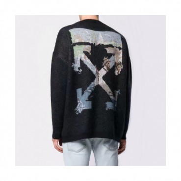 Off-white 2019 Mm/Wm Brush Mohair Knit Sweater 