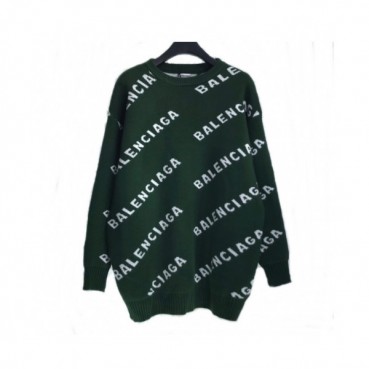 Balenciaga 2019 Mm/Wm Logo Crew - neck Sweater 