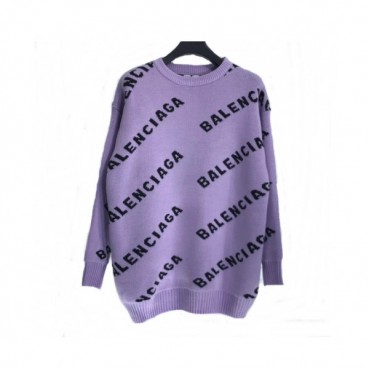 Balenciaga 2019 Mm/Wm Logo Crew - neck Sweater 