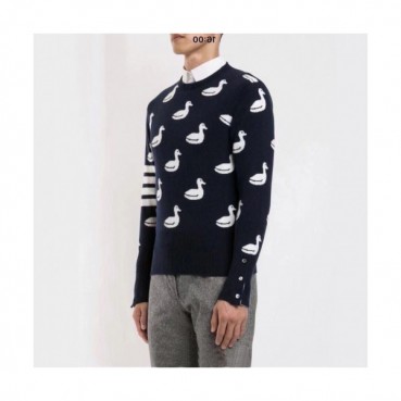 Thom Browne 2019 Mens Strap Crew-neck Sweater 