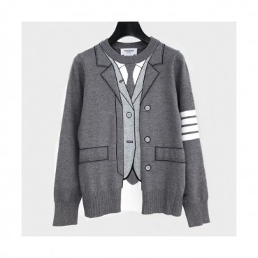 Thom Browne 2019 Mens Strap Crew-neck Sweater 