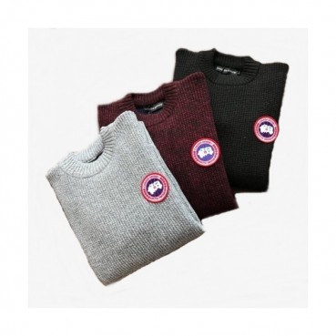 Canada goose 2019 Mens Patch Logo Casual Wool Sweater - 캐나다구스 2019 남성 패치 로고 캐쥬얼 울 스웨터 Can0226x.Size(m 