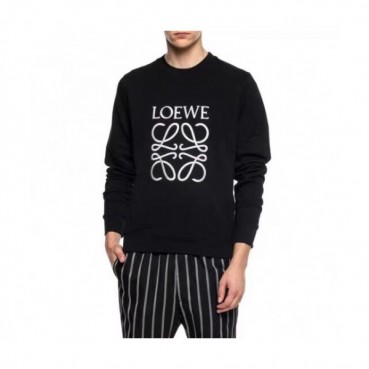 Loewe 2019 Mens Logo Crew-neck  Wool Sweater 