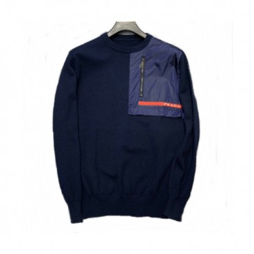 Prada 2019 Mens Crew-neck Wool Sweater 