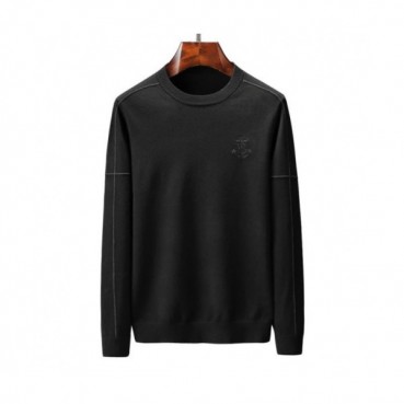 Burberry 2019 Mens Retro Logo Crew-neck Wool Sweater 
