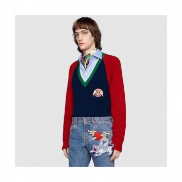 [매장판]Gucci 2019 Mm/Wm Casual Wool V-neck Sweater 