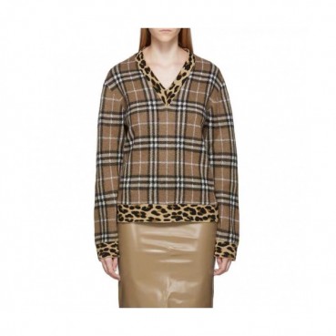Burberry 2019 Womens Vintage V-neck Wool Sweater 