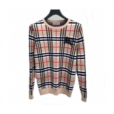 Burberry 2019 Mens Retro Logo Crew-neck Sweater 