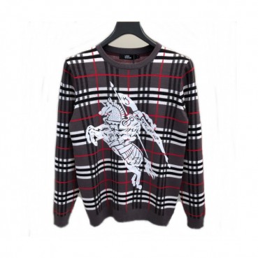 Burberry 2019 Mens Retro Logo Crew-neck Sweater 
