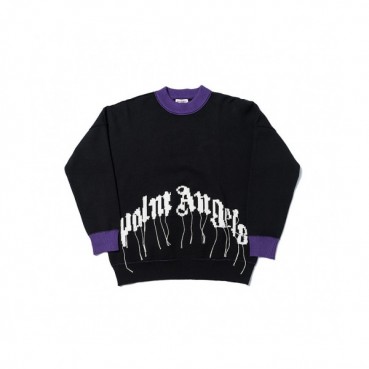 Palm Angels 2019 Mens Logo Oversize Wool Sweater - 팜 엔젤스 2019 남성 로고 오버사이즈 울 스웨터 Pam0057x.Size(s 