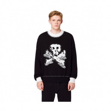 Palm Angels 2019 Mens Logo Oversize Wool Sweater - 팜 엔젤스 2019 남성 로고 오버사이즈 울 스웨터 Pam0056x.Size(s 