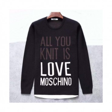 Moschino 2019 Mens Crew-neck Wool Sweater 