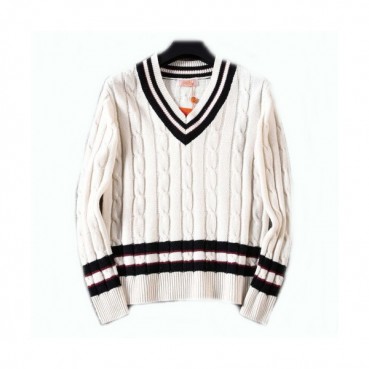 Hermes 2019 Mens V-neck Knit Sweater 
