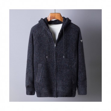 Prada 2019 Mens Crew-neck Zip