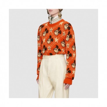 Gucci 2019 Mm/Wm Casual Wool Crest -neck Sweater 