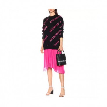 Balenciaga 2019 Womens  Logo Crew - neck  Wool Sweater 