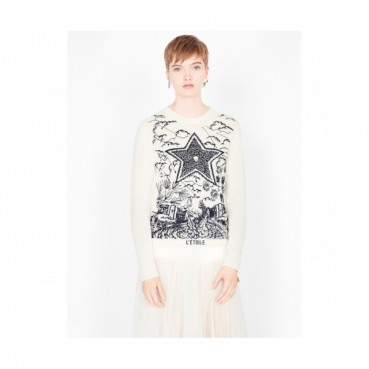 Dior 2019 Womens Retro Logo Crew-neck Sweater 
