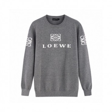 Loewe 2019 Mens Logo Crew-neck  Wool Sweater 