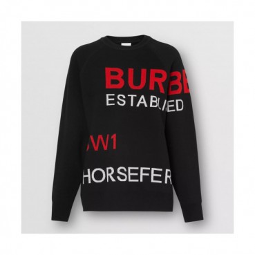 Burberry 2019 Mm/Wm Retro Logo Crew - neck Sweater 