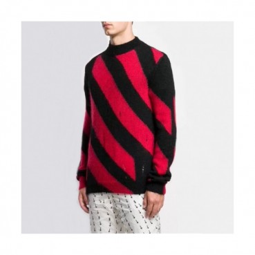 Off-white 2019 Mm/Wm Brush Mohair Knit Sweater 