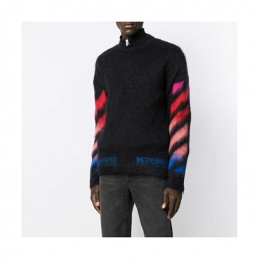 Off-white 2019 Mm/Wm Brush Mohair Knit Sweater 