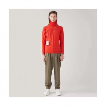 Ambush 2019  Womens Logo Turtle-neck Wool Sweater 