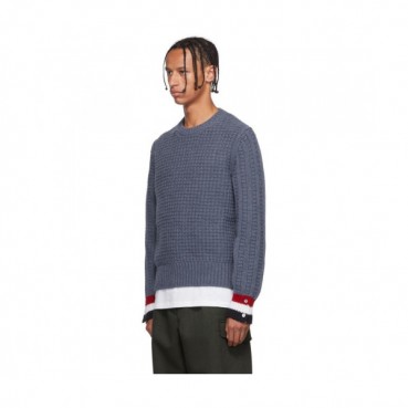 Thom Browne 2019 Mens Strap Crew-neck Sweater 
