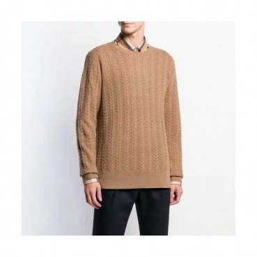Burberry 2019 Mens Retro Logo Crew - neck Sweater 