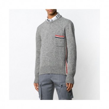 Thom Browne 2019 Mens Strap Crew-neck Sweater 