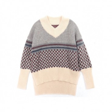 Thom Browne 2019 Womens  Strap V-neck Sweater 