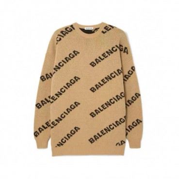 Balenciaga 2019 Womens Crew - neck Wool Sweater 