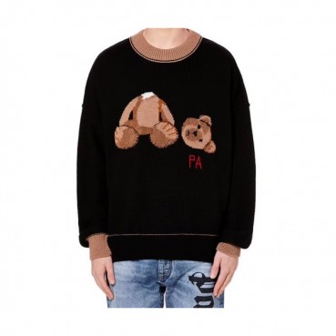 Palm Angels 2019 Mens Logo Teddy Bear Wool Sweater - 팜 엔젤스 2019 남성 로고 울 스웨터 Pam0023x.Size(m 