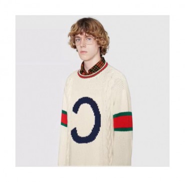 Gucci 2019 Mens Logo Crew-neck Sweater 