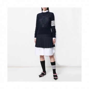 Thom Browne 2019  Womens Strap Crew-neck Sweater 