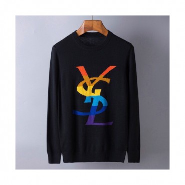 Saint Laurent 2019 Mens Crew-neck Wool Sweater 
