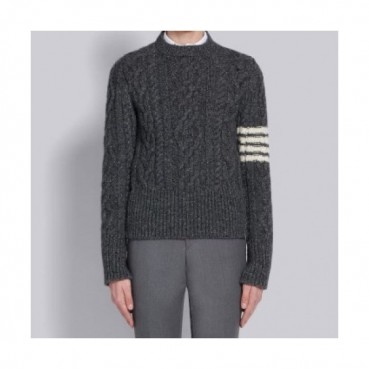 Thom Browne 2019 Mens Strap Crew-neck Sweater 