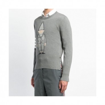 Thom Browne 2019 Mens Strap Crew-neck Sweater 