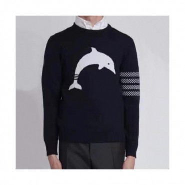 Thom Browne 2019 Mens Strap Crew-neck Sweater 