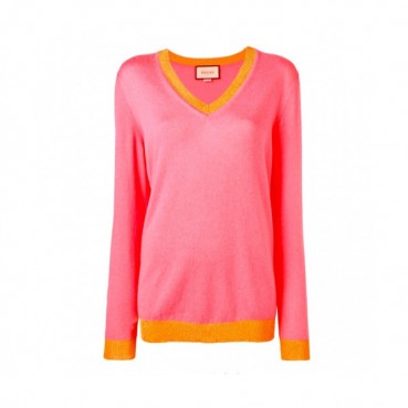 Gucci 2019 Womens V-neck Wool Sweater 