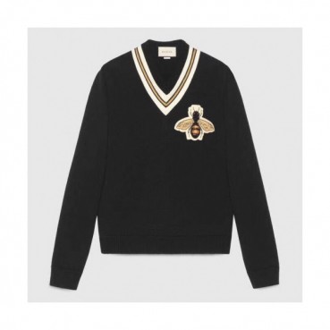 Gucci 2019 Mens Crew-neck Wool Sweater 