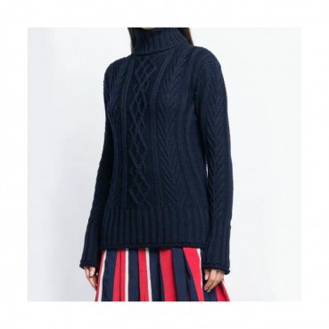 Thom Browne 2019 Womens Strap Turtle-neck Sweater 