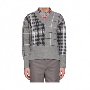 Thom Browne 2019 Mens Strap V-neck Sweater 