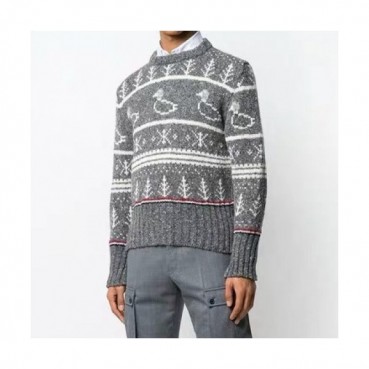 Thom Browne 2019 Mens Strap Crew-neck Sweater 