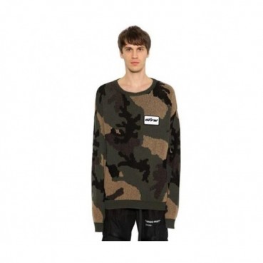 Off-white 2019 Mens Camoflage Knit Sweater 