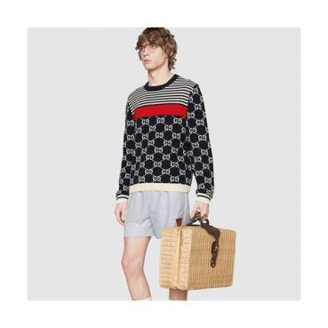 [인기상품] Gucci Dangaramix pattern Round Knit - 구찌 단가라믹스패턴 라운드 니트 Guc0377x.3컬러(블랙/화이트/레드)Size(S 