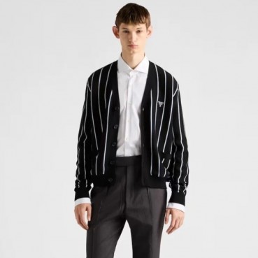 프라다 남성 브이넥 가디건 - Prada Mens V