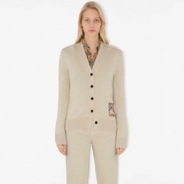 버버리 여성 브이넥 가디건 - Burberry Womens V