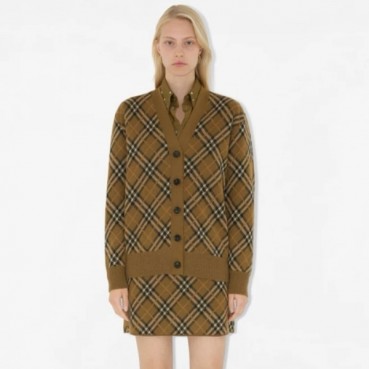 버버리 여성 브이넥 가디건 - Burberry Womens V
