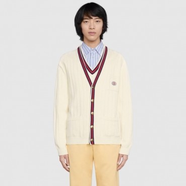 구찌 남성 브이넥 가디건 - Gucci Mens V